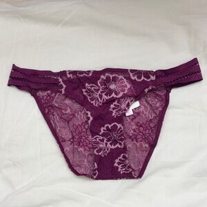PINK Victoria's Secret Purple Lace Bikini Panty